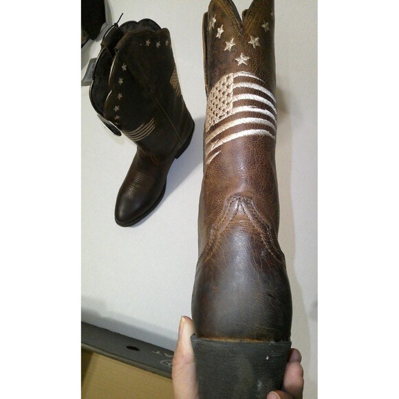 New NWT NIB Womens 7.5 Ariat Boot Western Distressed Heritage Liberty Leather - Picture 4 of 9